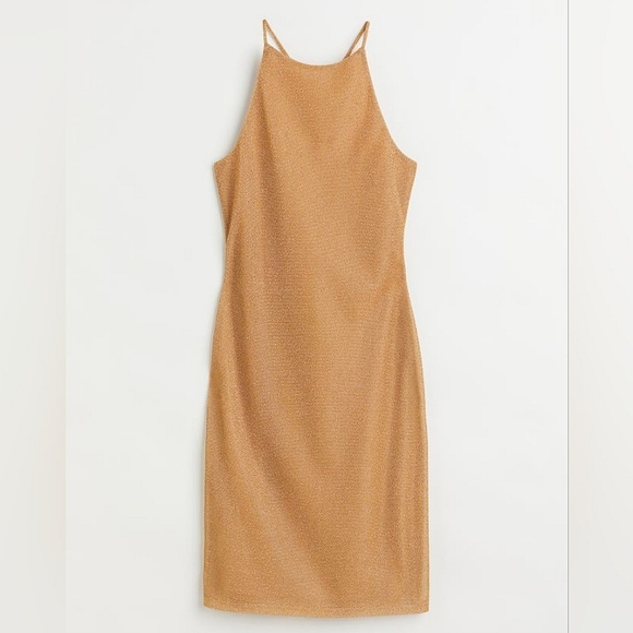 H&M Dresses & Skirts - Gold Shimmer Bodycon Dress NWT